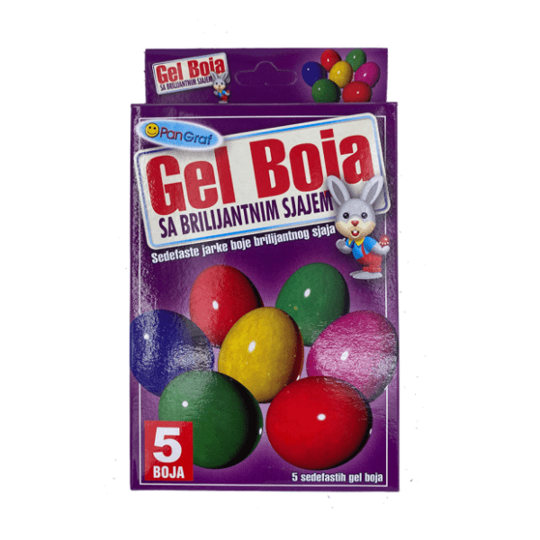 Gel boja sa brilijantnim sjajem PANGRAF 5kom + rukavice