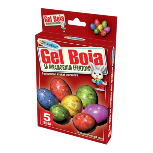 Gel boja sa mramornim efektom PANGRAF 5kom + rukavice