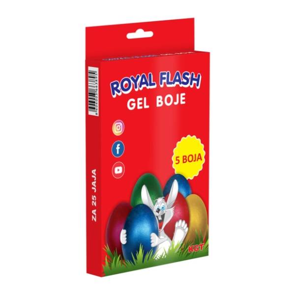 Gel boja za jaja royal flash KGT 5kom