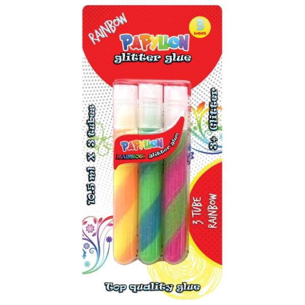 Gliter u tubama rainbow PANGRAF 3kom