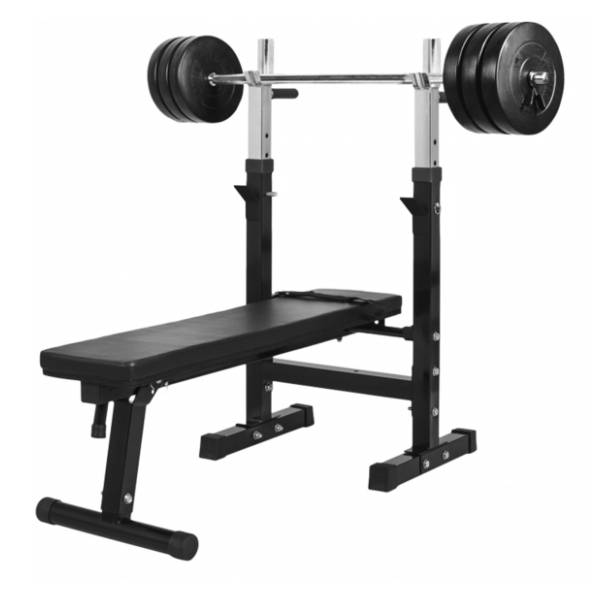 GORILLA SPORTS benč klupa sa setom tegova 38 kg