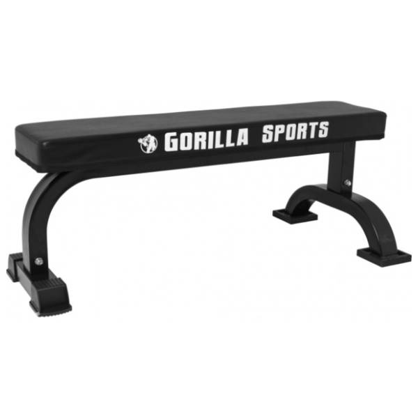 GORILLA SPORTS Crna ravna klupa