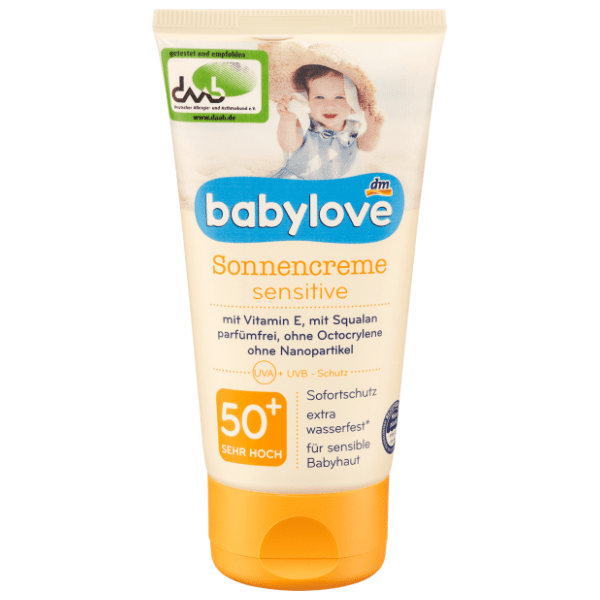 Krema za sunčanje BABYLOVE Sensitive SPF50+ 75ml