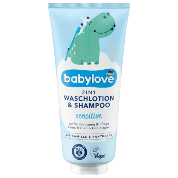 Kupka i šampon BABYLOVE Sensitive 2u1 200ml