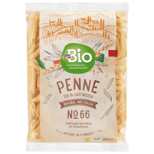 Makaroni DM BIO Penne bez jaja 500g