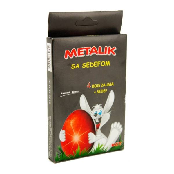 Metalik gel boja za jaja sa sedefom KGT 4kom