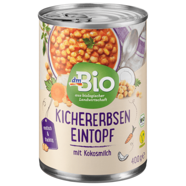 DM BIO organsko jelo sa leblebijom i kokosovim mlekom 400g
