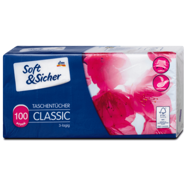 Papirne maramice SOFT&SICHER classic 3sloja 100kom