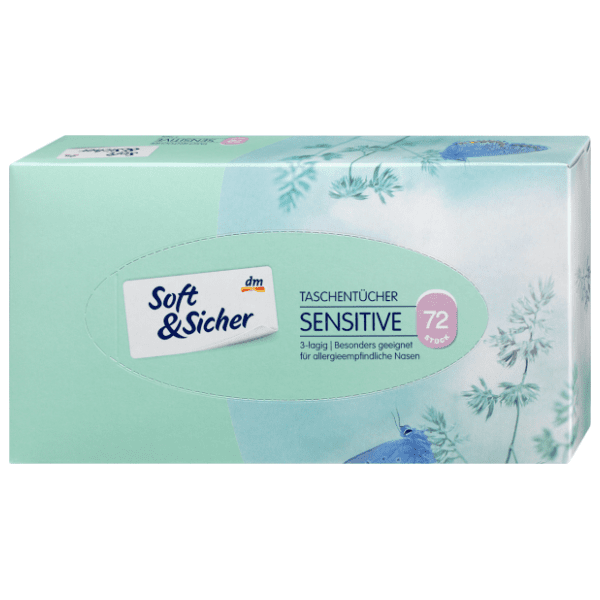 Papirne maramice SOFT&SICHER sensitive kutija 3sloja 72kom