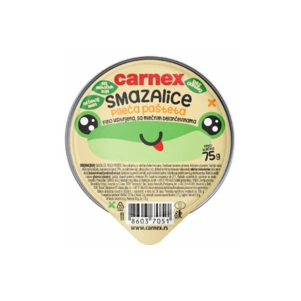 Pašteta CARNEX Smazalice pileća 75g