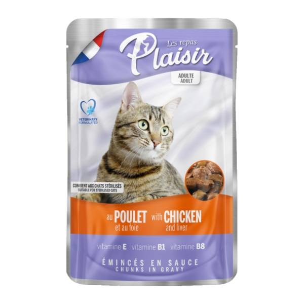 PLAISIR sos za mačke piletina i jetra 100g