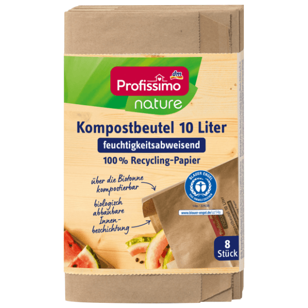 PROFISSIMO papirne kese za biootpad nature 10l 8kom