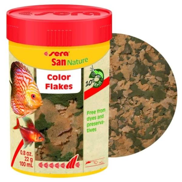 SERA Sun nature color flakes hrana za ribice za boju 100ml