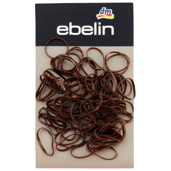 Silikonske gumice za kosu EBELIN mini braon 250kom