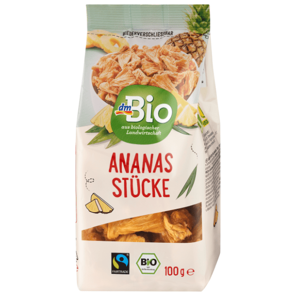 Suvi ananas DM BIO komadići 100g