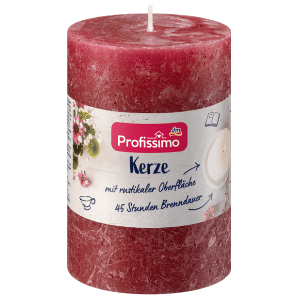 Sveća PROFISSIMO rustična bordo 100/68 1kom