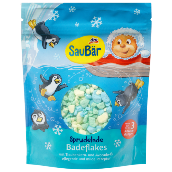 Svetlucave pahuljice za kupanje SAUBAR 150g