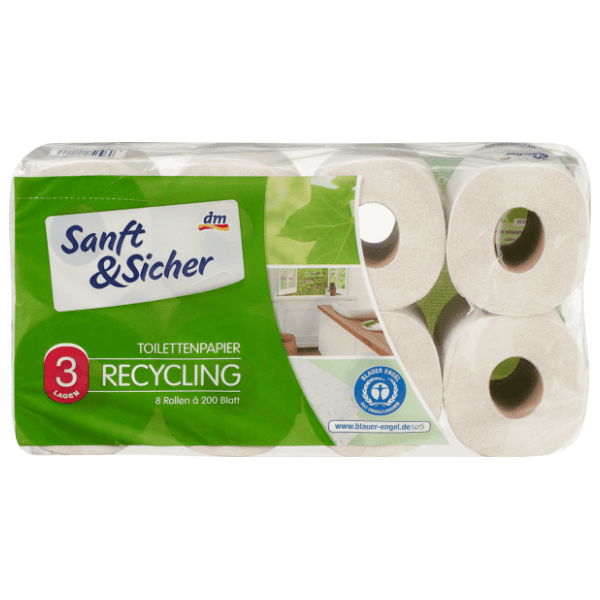Toalet papir SANFT&SICHER reciklirani 3sloja 8kom