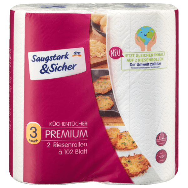 Ubrus SAUGSTARK&SICHER Premium 3sloja 2kom