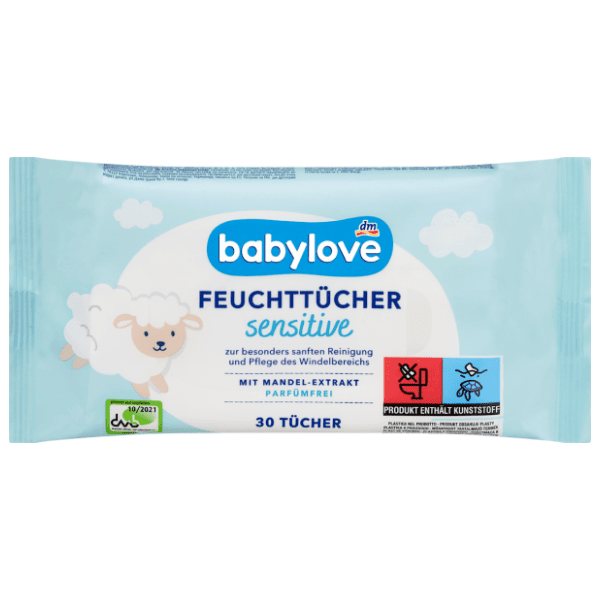 Vlažne maramice BABYLOVE sensitive 30kom