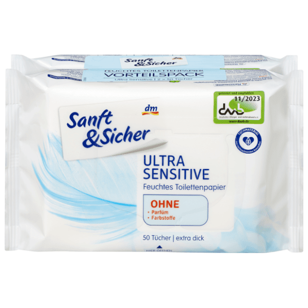 Vlažni toalet papir SANFT&SICHER ultra sensitive 2x50kom