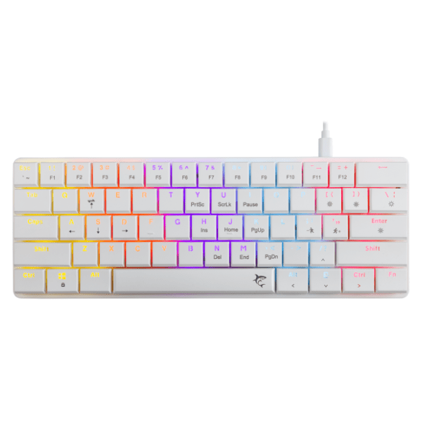 WHITE SHARK tastatura Nagamaki White US Red Switches