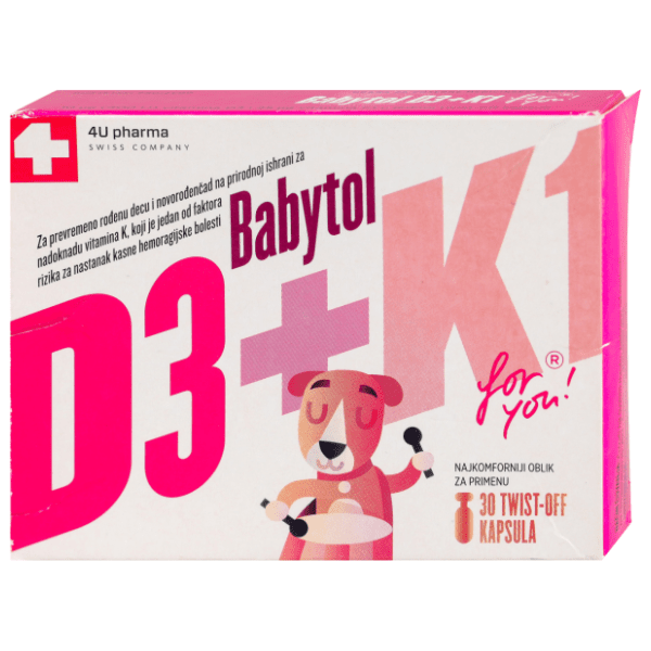 4U PHARMA Babytol D3+K1 twist off kapsule 30kom