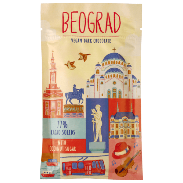 Čokolada CHOCOLLAMA Beograd crna 77% kakao 100g