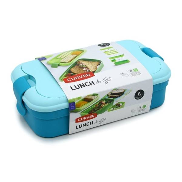 CURVER kutija za hranu sa escajgom Lunch & go 1,4l plava 