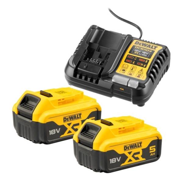 DeWALT DCB1104P2 set punjač + baterija 2x5.0Ah