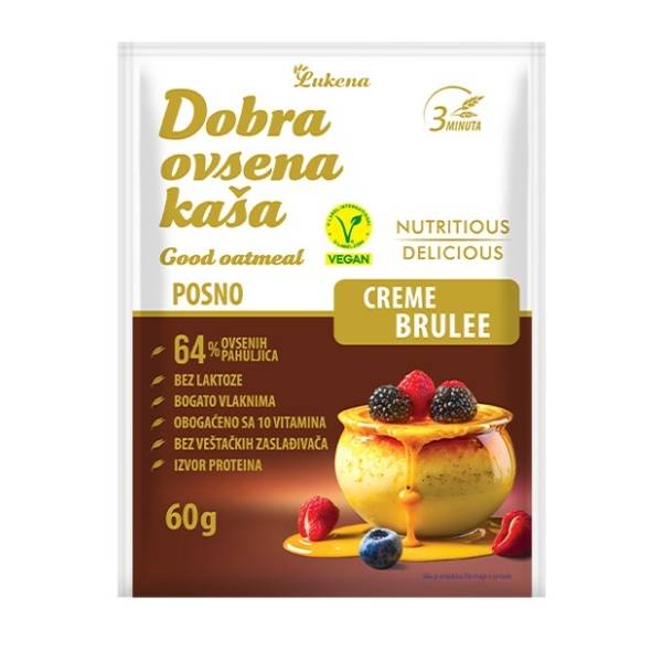 DOBRA ovsena kaša creme brule 60g