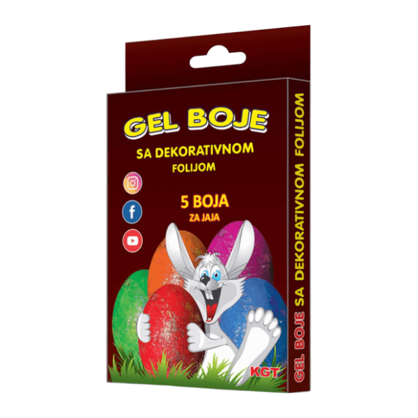 Gel boja sa dekorativnom folijom KGT 5kom + rukavice
