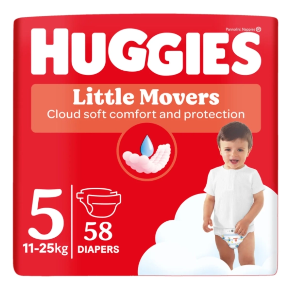 HUGGIES pelene Little Movers 5 58kom