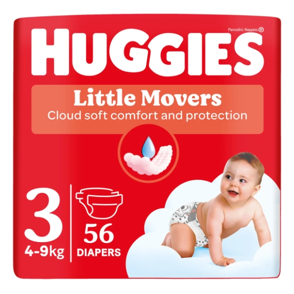 HUGGIES pelene Little Movers 3 56kom