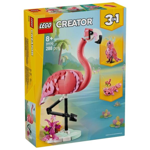 LEGO Creator 3in1 divlje životinje Ružičasti flamingo 31170
