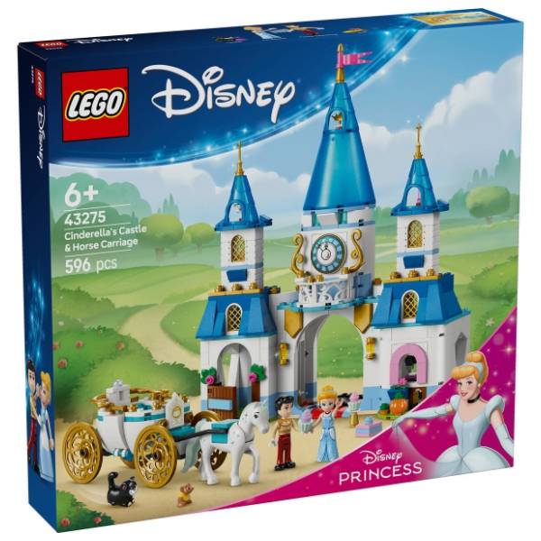 LEGO Disney Pepeljugin zamak i kočija sa konjima 43275