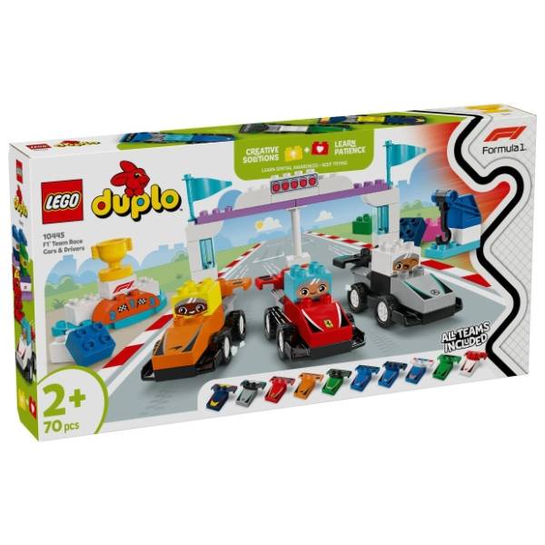 LEGO DUPLO trkački automobili i vozači tima F1 10445