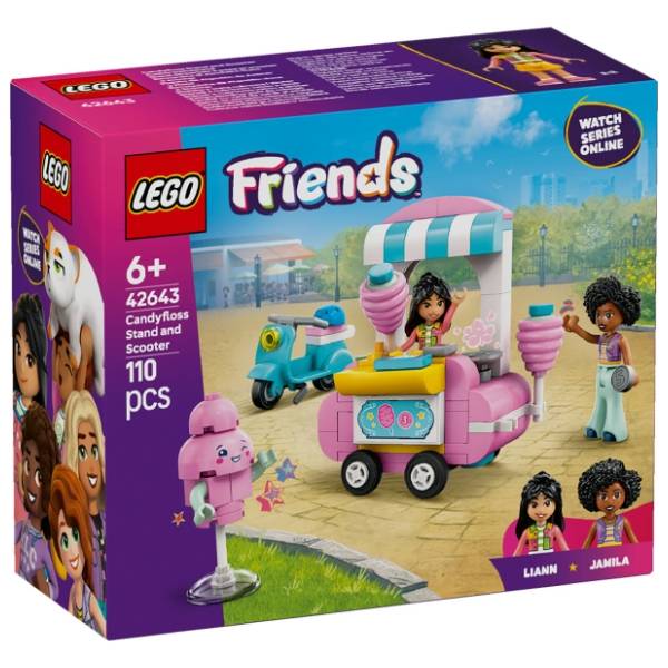 LEGO Friends štand sa šećernom vunom i skuter 42643