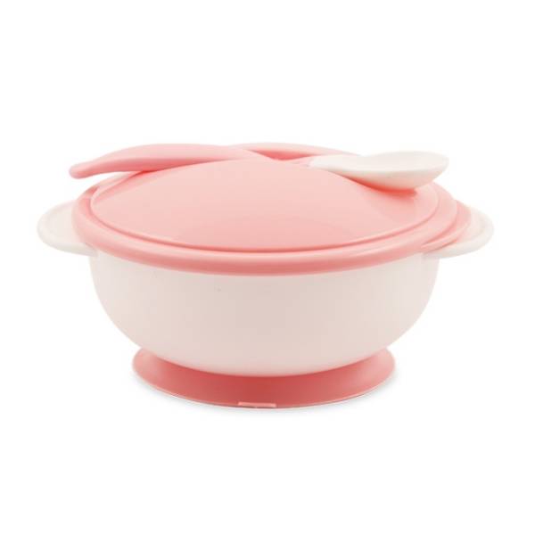 LORELLI BERTONI činija i kašika za bebe blush pink
