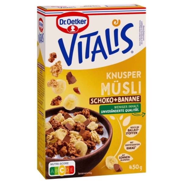 Musli VITALIS Krispi čokolada banana 450g
