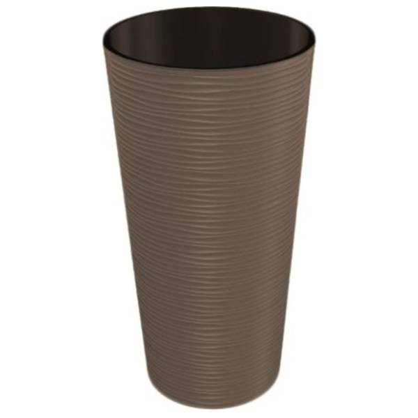 Saksija GARDINO Finesa okrugla 25x46,5cm moka