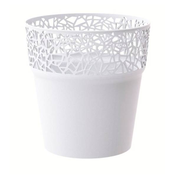 Saksija PROSPERPLAST Tre 18x18cm bela
