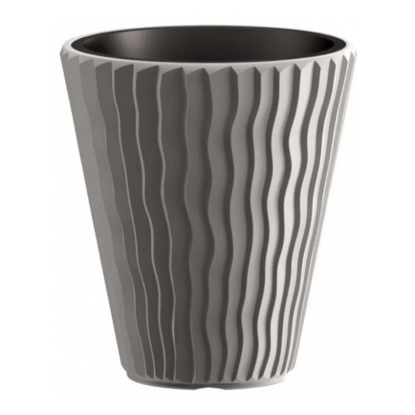 Saksija PROSPERPLAST Sandy 30x33cm kameno siva