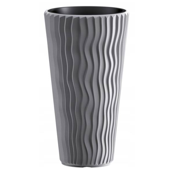 Saksija PROSPERPLAST Sandy slim 30x52cm kameno siva