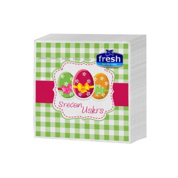 Salvete FRESH Srećan Uskrs 1sloj 45kom