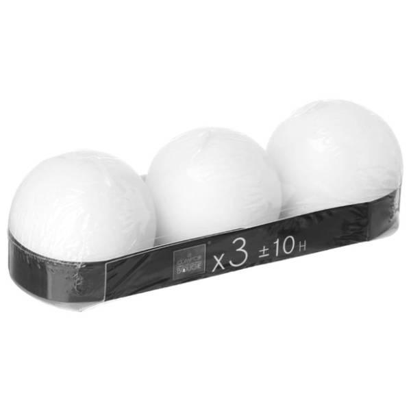Set sveća ATMOSPHERA rustic ball white 88g