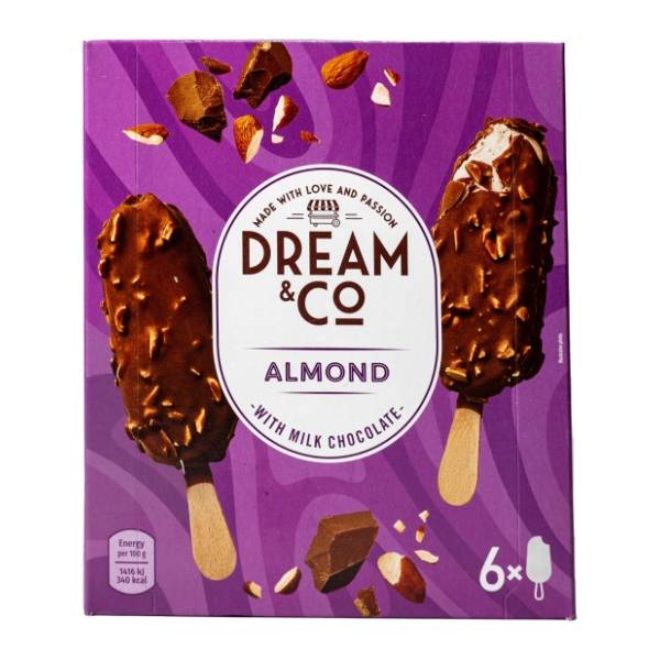 Sladoled DREAM&CO badem multipak 6x120ml