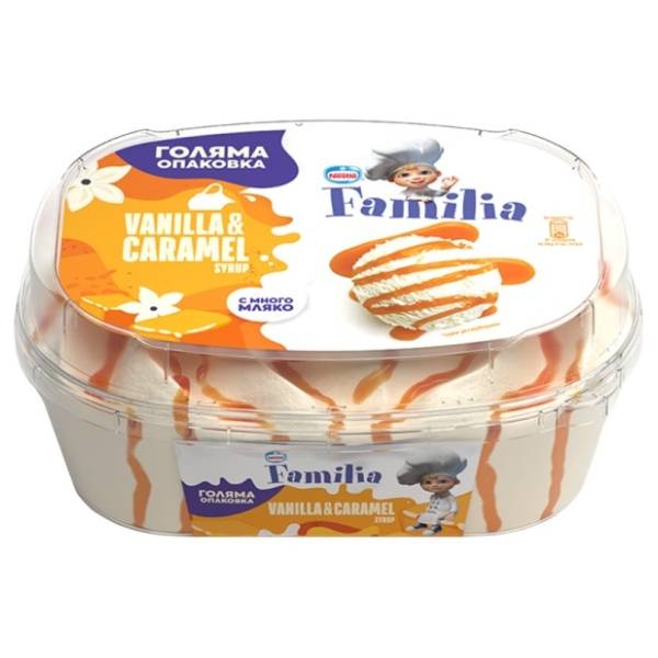 Sladoled FAMILIA vanilla & caramel 900ml