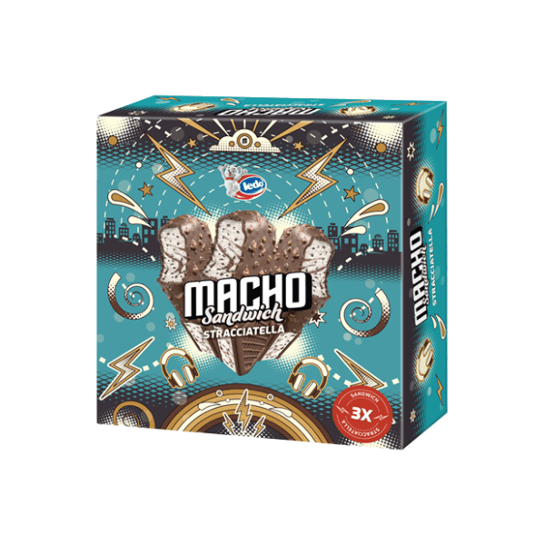Sladoled FRIKOM Macho stracatela sendvič 3x129ml
