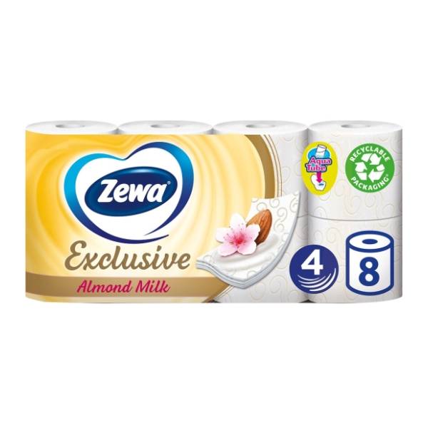 Toalet papir ZEWA exclusive almond milk 4sloja 8kom
